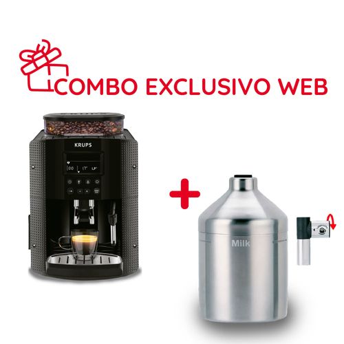 Combo Cafetera Espresso Full Auto Display + Lechero